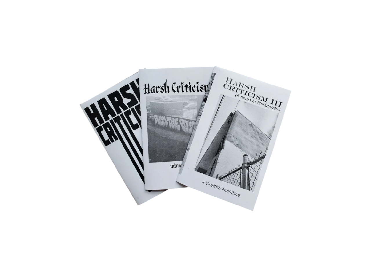 Harsh Criticism #1, 2, & 3 Graffiti Mini Zine Three Pack